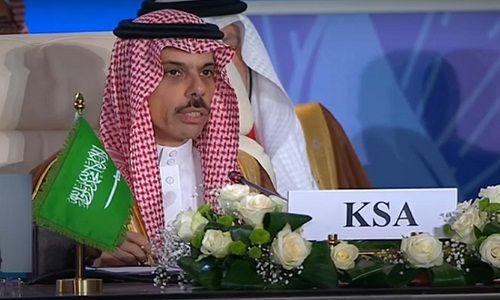 وزير الخارجية السعودي: على إسرائيل احترام القوانين الدولية ونرفض محاولات التهجير القسرى للفلسطينيين