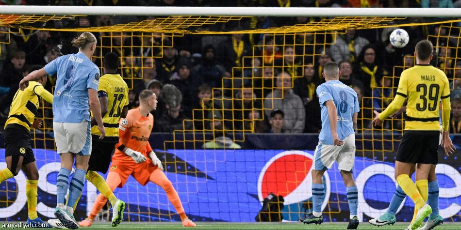 هالاند ينقذ مانشستر سيتي من كمين يونج بويز