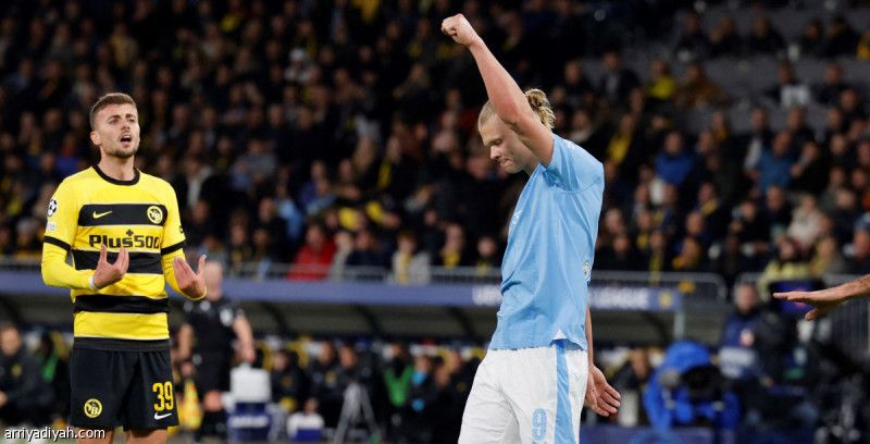 هالاند ينقذ مانشستر سيتي من كمين يونج بويز