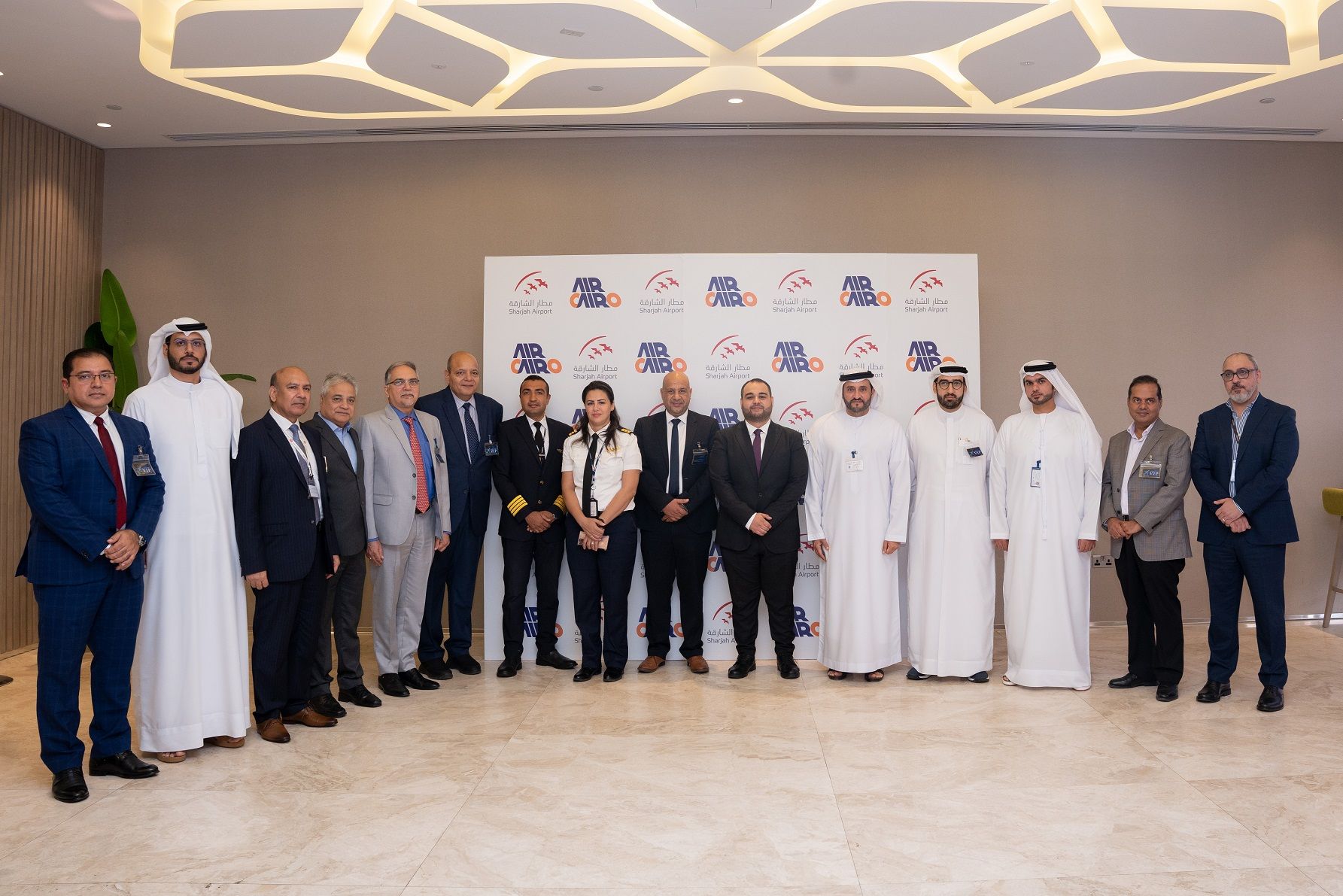 مطار الشارقة يستقبل الرحلة الأولى لشركة طيران إير كايرو المصرية
