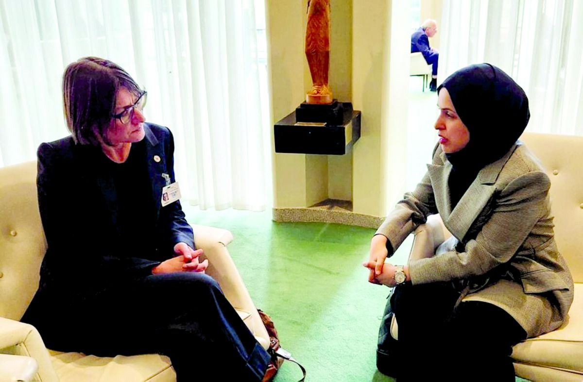 مندوبة قطر بالأمم المتحدة  تلتقي رئيسة الصليب الأحمر