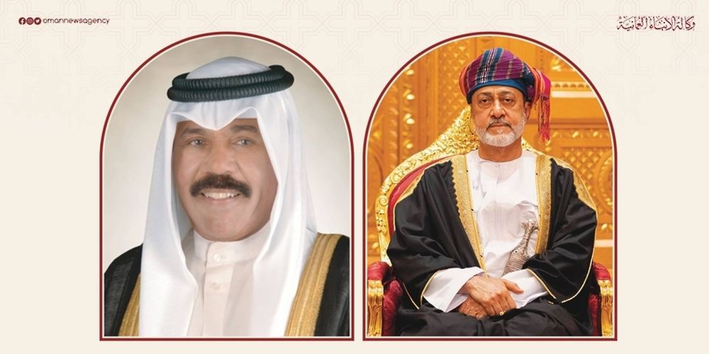جلالة السُّلطان يتلقى برقية شكر جوابية من أمير الكويت