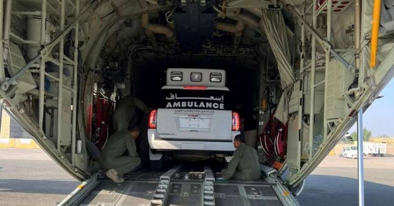 إقلاع الطائرة الـ 12 من الجسر الجوي الكويتي لإغاثة الفلسطينيين في غزة