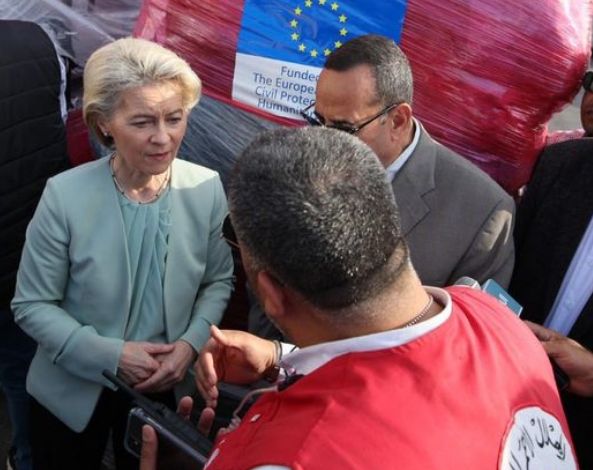 رئيسة المفوضية الأوروبية: جهود مصر لتوجيه المساعدات لغزة “مثيرة للإعجاب” ونقدم دعما لوجستيًا إضافيًا لها