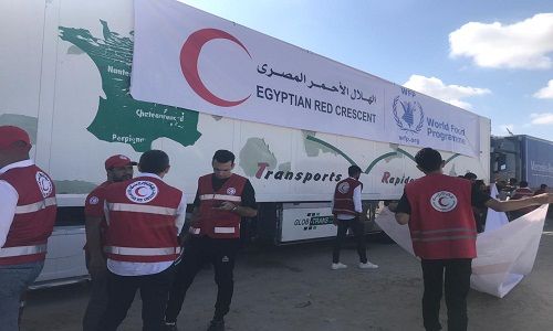 الأمم المتحدة تشيد بجهود جمعيتي الهلال الأحمر المصري والفلسطيني في إيصال المساعدات
