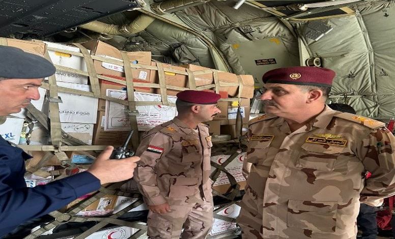 العراق يعلن إرسال 20 طنا من المساعدات الإنسانية والطبية إلى قطاع غزة