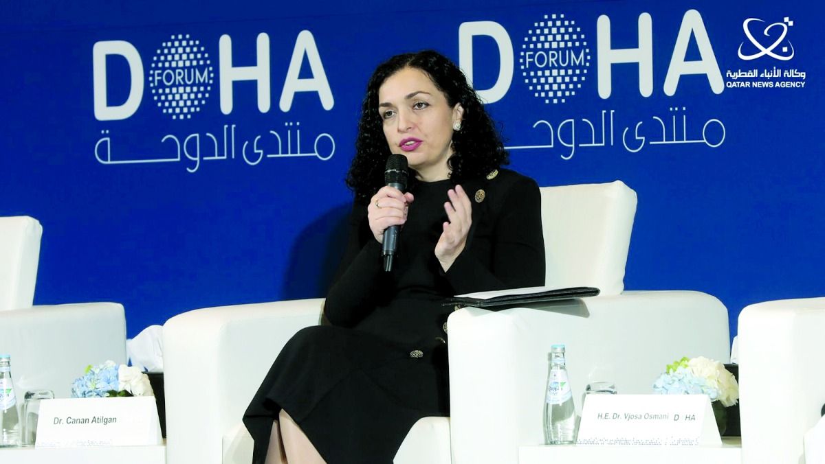 رئيسة كوسوفو تشيد بجهود قطر في الوساطة وبناء السلام