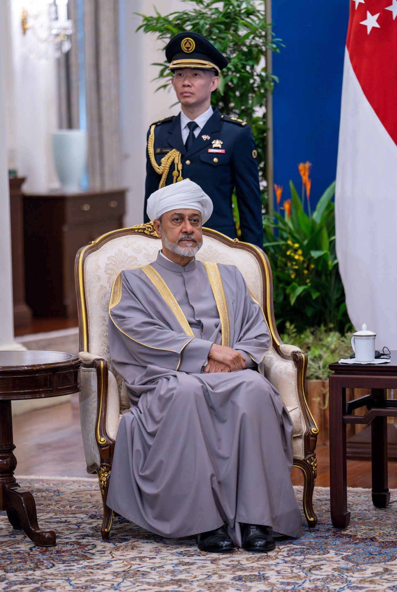 جلالةُ السُّلطان المعظم يستقبل معالي نائب رئيس مجلس الوزراء ووزير المالية السنغافوري