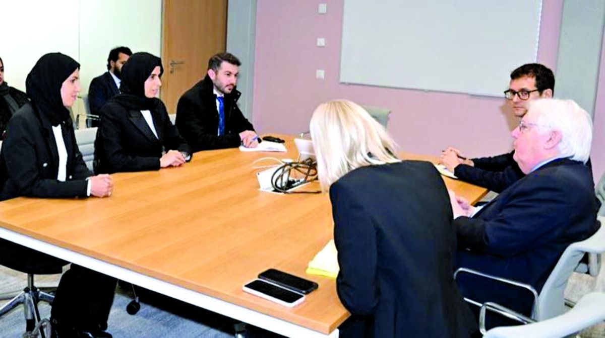 لولوة الخاطر تناقش تطورات غزة  مع مسؤولين أمميين