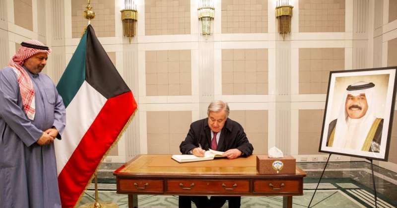 بعثة الكويت لدى الأمم المتحدة وسفارتا كندا والأرجنتين يستقبلون المعزين بوفاة الأمير الراحل