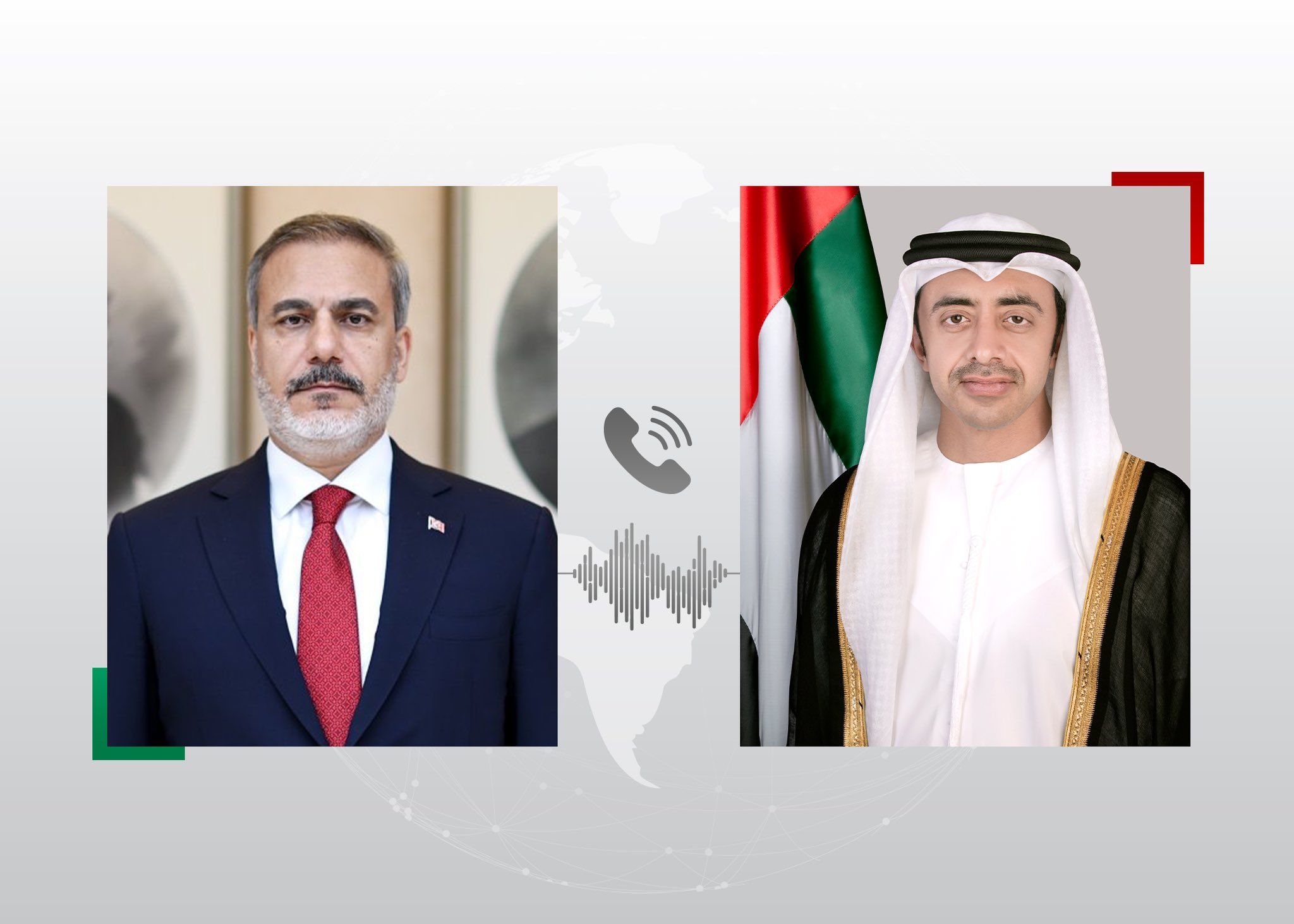 عبدالله بن زايد ووزير خارجية تركيا يبحثان التطورات بالمنطقة والأوضاع الإنسانية في غزة