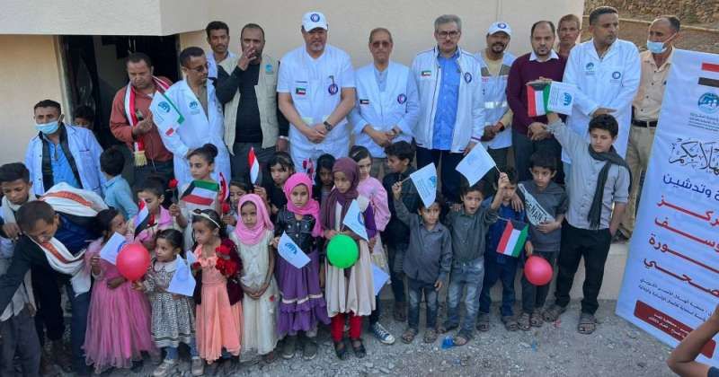 الهلال الأحمر الكويتي يفتتح مركزاً طبياً في تعز باليمن