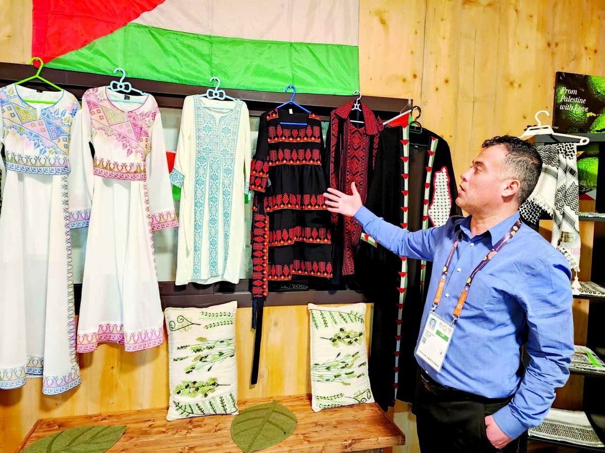 يستعرض لزوار «إكسبو» التراث بعبقه وأناقته.. «جناح فلسطين» يحكي تاريخ شعب الجبارين