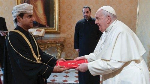 تحيات جلالة السلطان لرئيس الفاتيكان نقلها سفير سلطنة ‎عُمان لدى الاتحاد السويسري