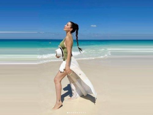 الجميلة نسرين طافش تطلق صواريخ نووية من على البحر