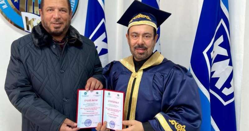 شهادة «بروفيسور فخرية» لعبدالعزيز المسلّمْ من جامعة «أرابايف» في قرغيزستان