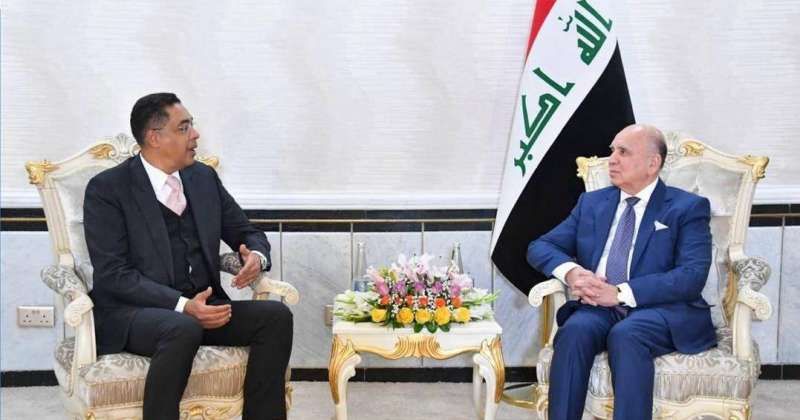 السفير الفرج يلتقي وزير الخارجية العراقي ورئيس مجلس القضاء الأعلى