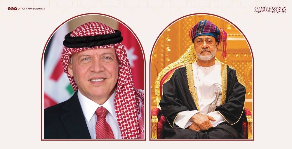 جلالةُ السُّلطان المعظم يهنّئ ملك المملكة الأردنية الهاشمية