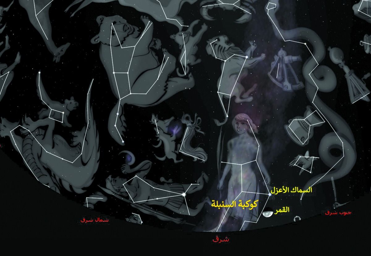 السماك الأعزل يجاور القمر مرتين في سماء قطر