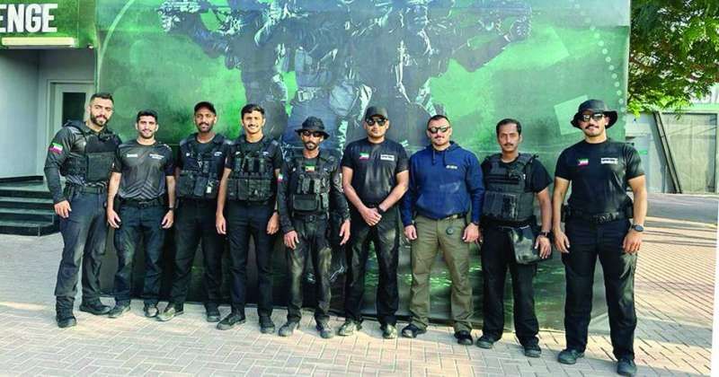 لقطة جماعية لفريق الحرس الوطني المشارك في البطولة في دبي