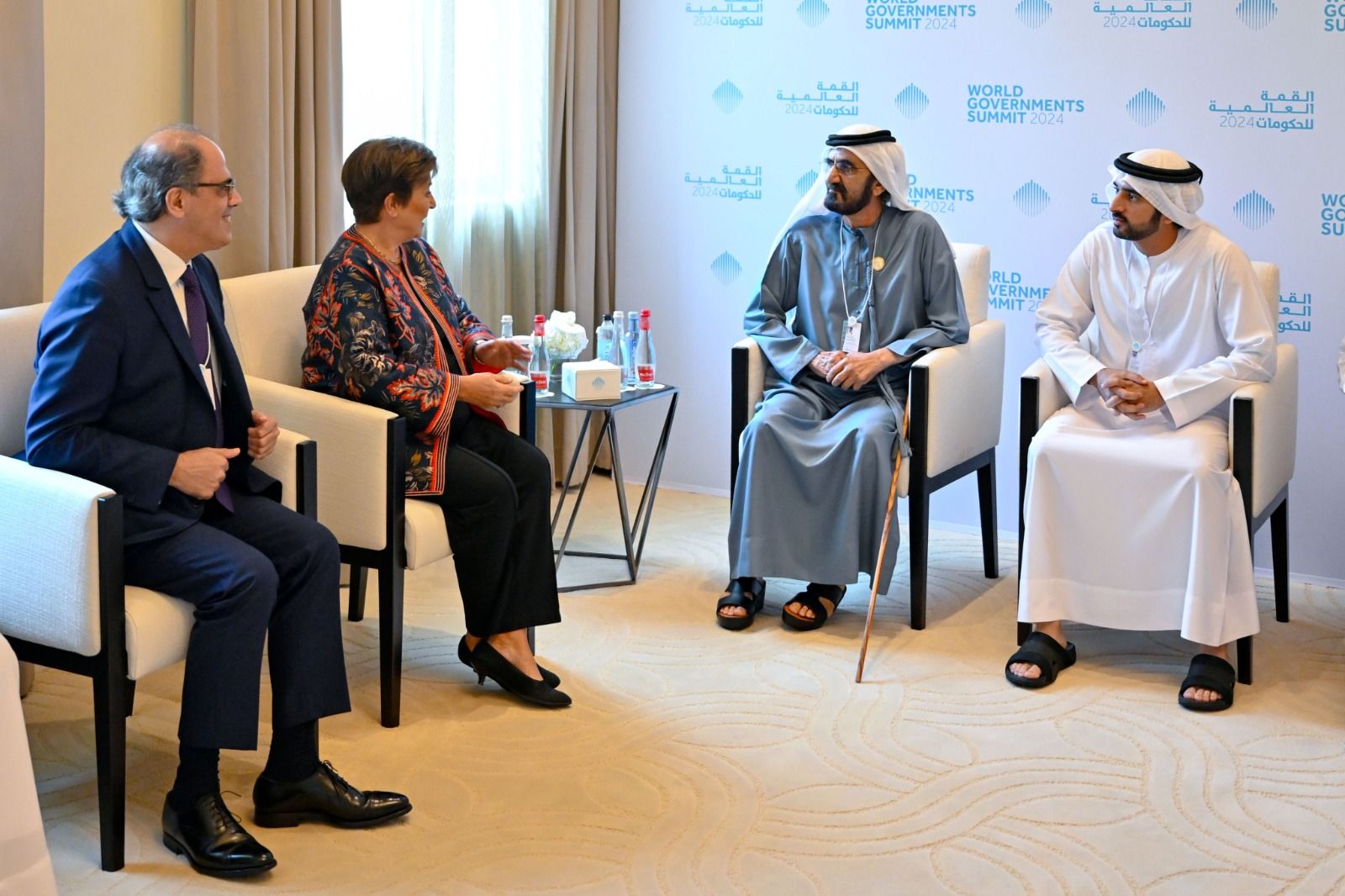 محمد بن راشد يبحث مع مديرة صندوق النقد الدولي الأوضاع الاقتصادية العالمية