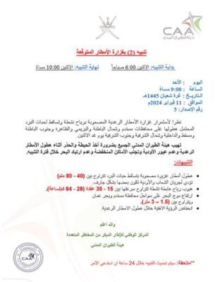 الأرصاد تصدر التنبيه الثاني بغزارة الأمطار المتوقعة غدًا