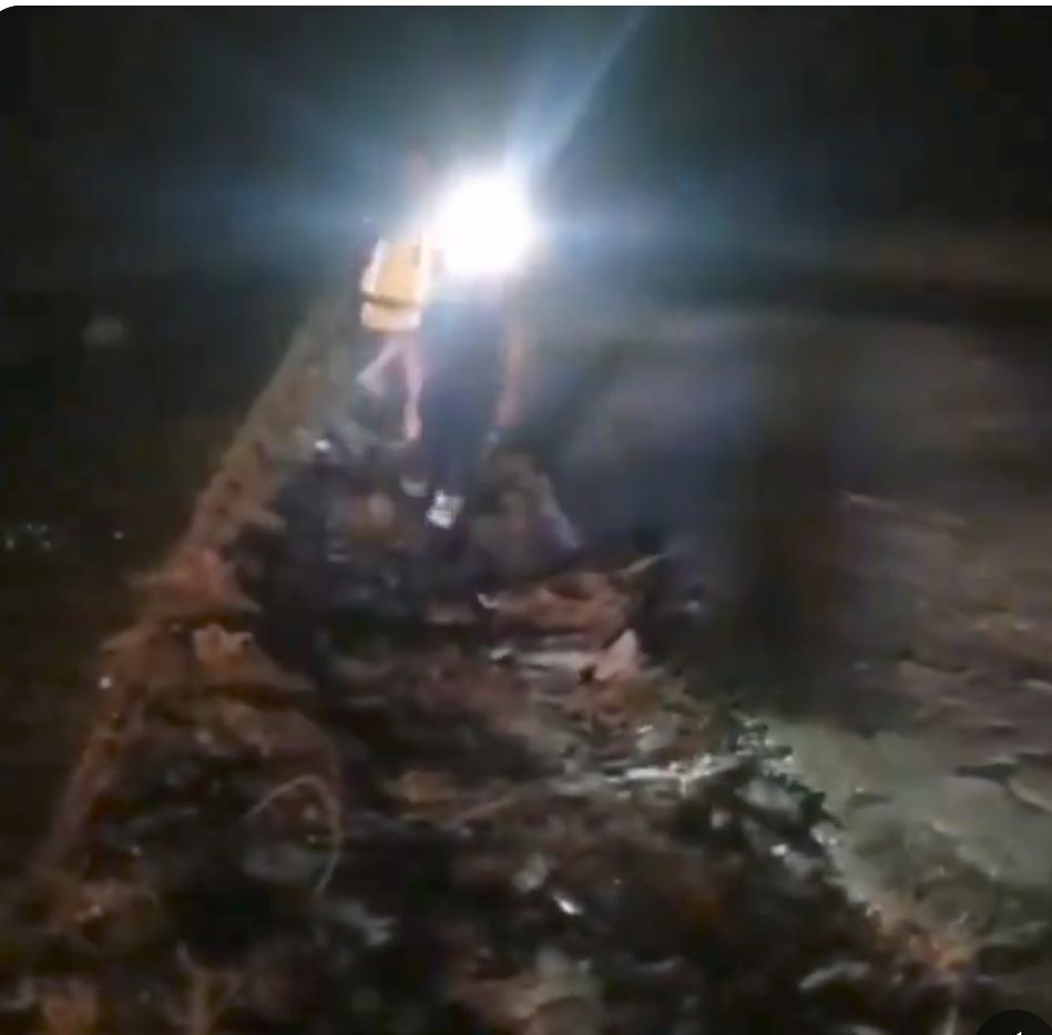 بالفيديو .. إنقاذ عائلة إثر احتجاز مركبتهم بمجرى وادٍ بولاية ‎عبري