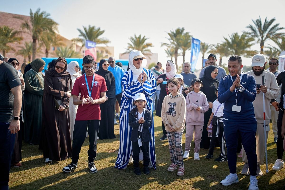 صاحبة السمو الشيخة موزا بنت ناصر تحضر فعاليات اليوم الرياضي للدولة في مؤسسة قطر
