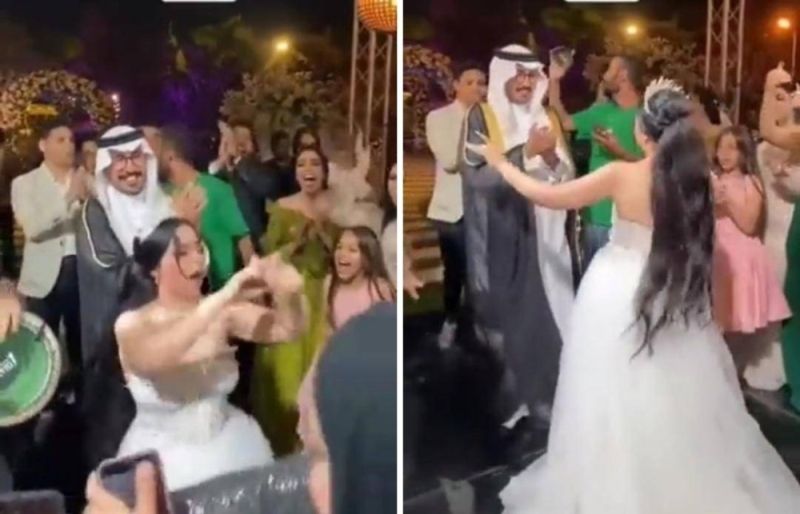 فيديو مسرب من حفل زفاف شاب سعودي.. العروسة فقدت عقلها ورقصت أمام المعازيم بطريقة جريئة ومخجلة!! شاهد