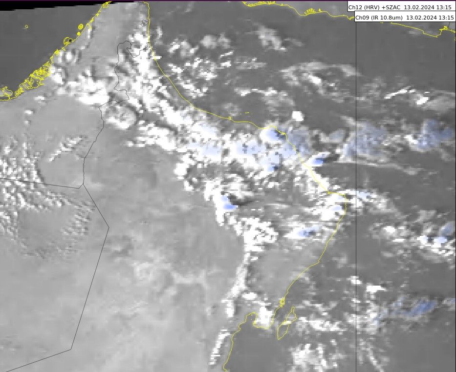 تشكل سحب ماطرة رعدية على 7 محافظات