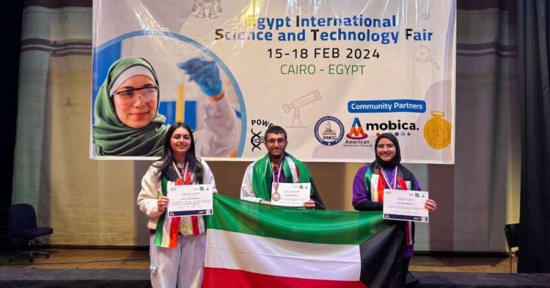 النادي العلمي الكويتي يتوج بفضية معرض مصر الدولي للعلوم والتكنولوجيا