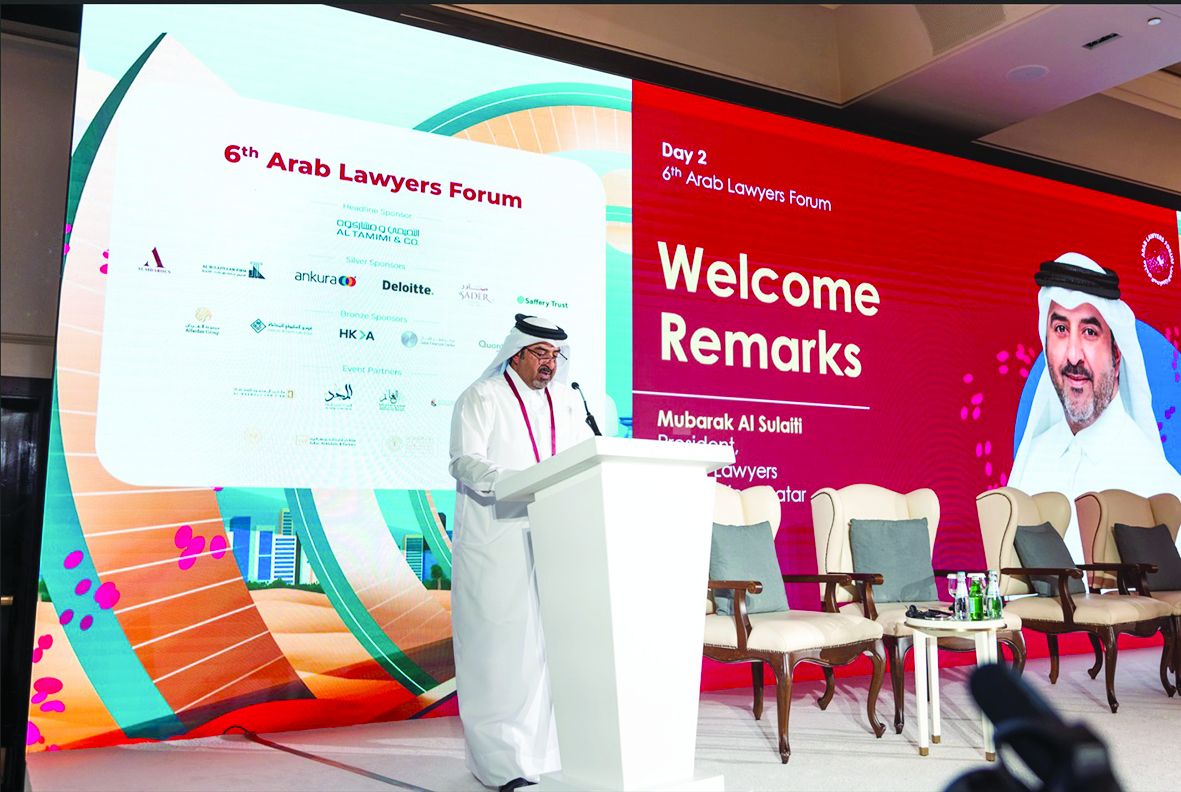 مبارك السليطي لـ «العرب»: 450 مشاركاً في منتدى المحامين العرب السادس