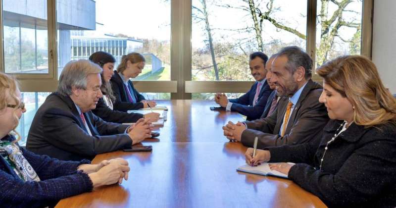 وزير الخارجية يلتقي غوتيريش في جنيف: تعزيز العمل الدولي لوقف القتل الدائر في غزة