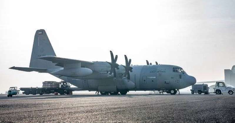 إقلاع الطائرة الإغاثية الكويتية الـ 44 لأهالي غزة