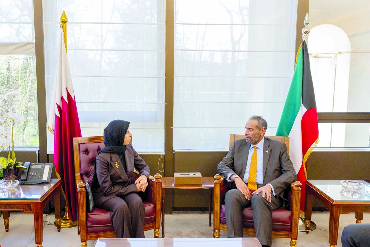 لولوة الخاطر تبحث تطورات غزة  مع وزيري خارجية الكويت وفلسطين