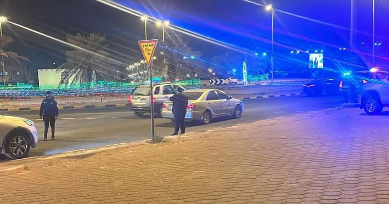 أمن الجهراء ضبط المستهترين في مدينة سعد العبدالله