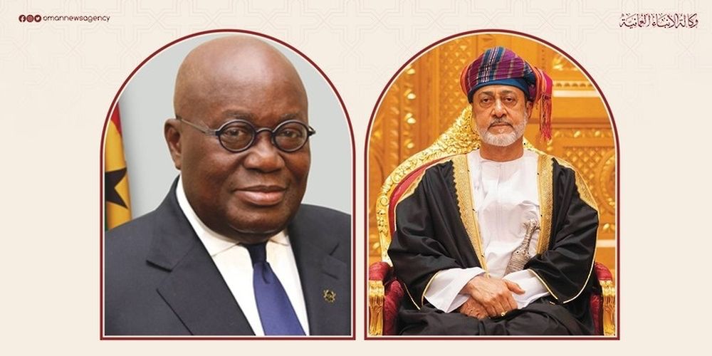 جلالة السلطان يهنئ رئيس جمهوريـة غانا بذكرى استقلال بلاده