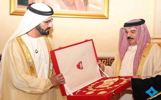 محمد بن راشد: أبارك لأخي وصديقي حمد بن عيسى ملك البحرين اليوبيل الفضي لمناسبة توليه الحكم