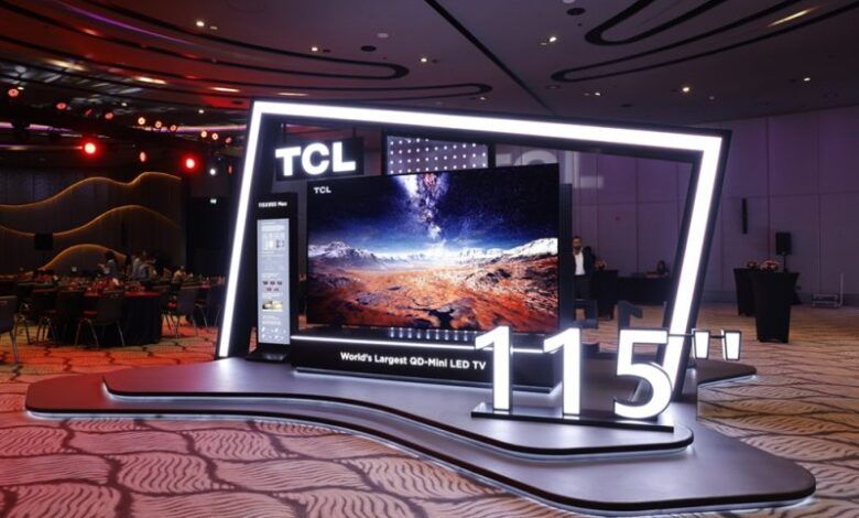 TCL تعلن عن إطلاق تلفزيون QD-Mini LED الأكبر على مستوى العالم.