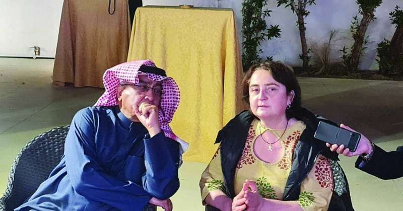 زارا نازاريان وعدنان الراشد خلال اللقاء