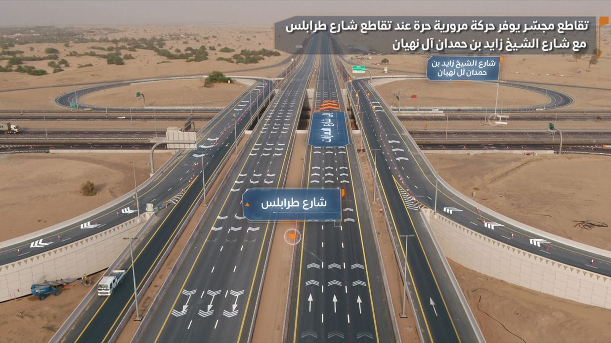 تحويل الحركة المرورية المتجهة إلى الشارقة إلى شارع طرابلس ومنه إلى شارع الإمارات