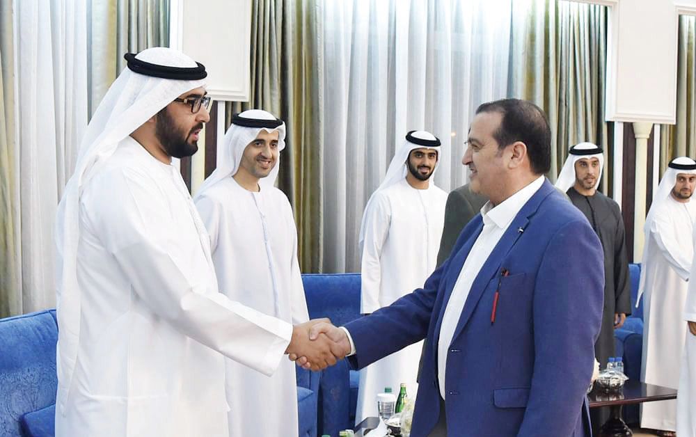 راشد بن سعود يستقبل سفير البحرين والمهنئين بالشهر الكريم