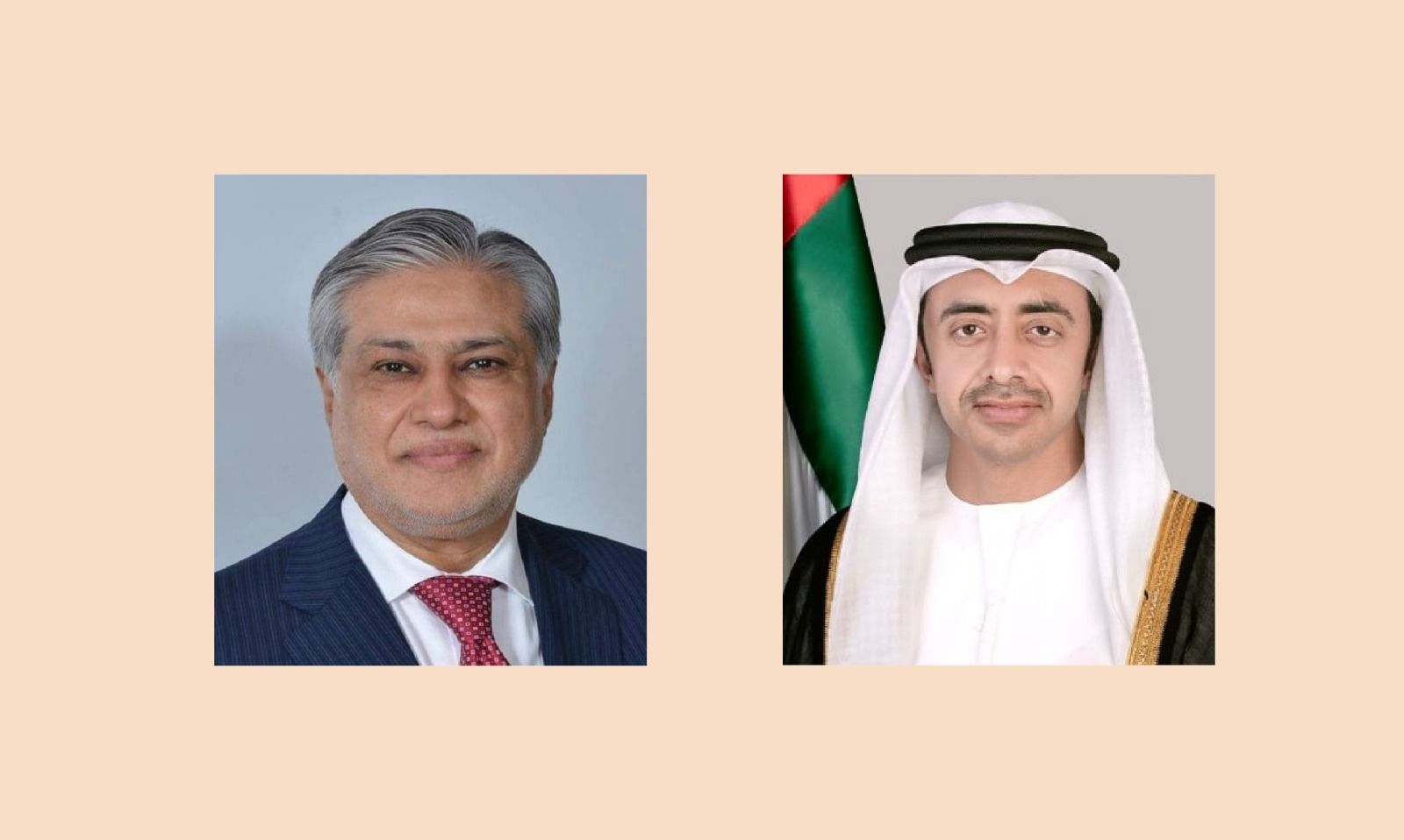 عبدالله بن زايد يهنئ هاتفياً إسحاق دار .. ويبحثان علاقات التعاون والشراكة الاستراتيجية الإماراتية الباكستانية