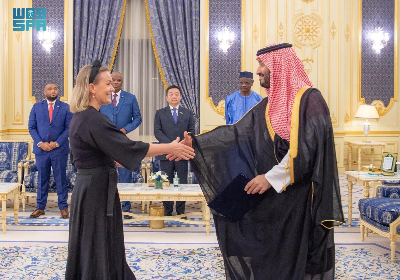 نيابة عن خادم الحرمين الشريفين.. سمو ولي العهد يتسلم أوراق اعتماد السفراء الجدد لعدد من الدول الشقيقة والصديقة المعينين لدى المملكة