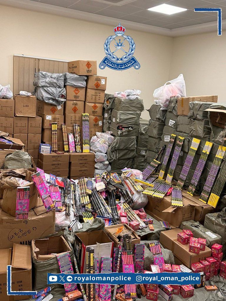 توقيف مجموعة من الوافدين لحيازتهم ألعاب نارية