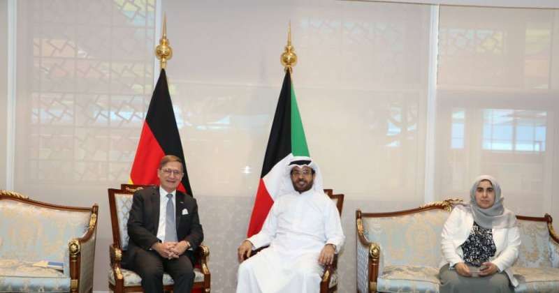 وزير المالية الدكتور أنور المضف يلتقي سفير ألمانيا