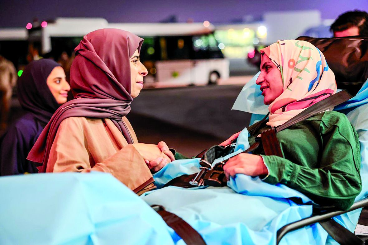 مساعدات قطرية لغزة تصل العريش.. وإجلاء جرحى إلى الدوحة