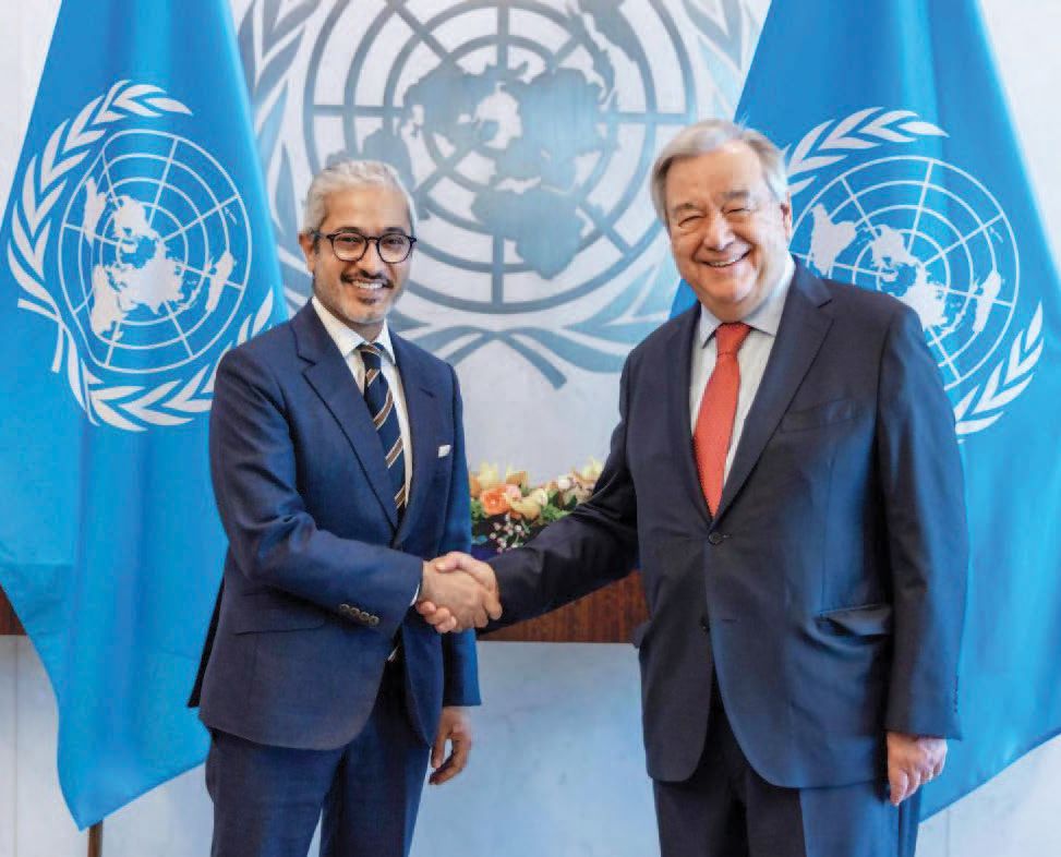 غوتيرش يتسلم أوراق اعتماد مندوب الإمارات الدائم لدى الأمم المتحدة