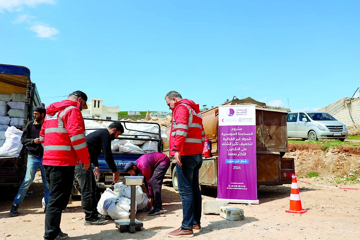 الهلال القطري يختتم مشروع «المساعدة الموسمية» شمال سوريا