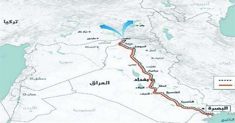 خريطة مشروع «طريق التنمية»